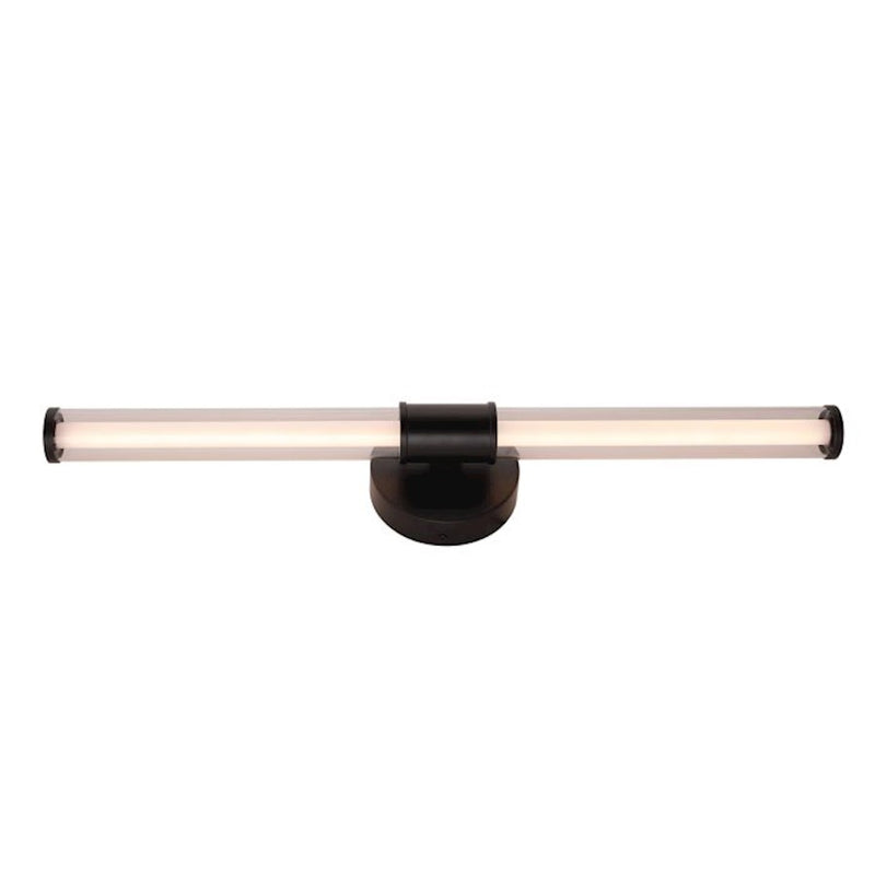 Craftmade Contrast 1 Light LED Vanity, Black/Clear/Frosted