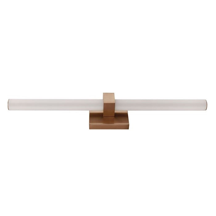 Craftmade Linear 1 Light LED Vanity, Brass/White Opal