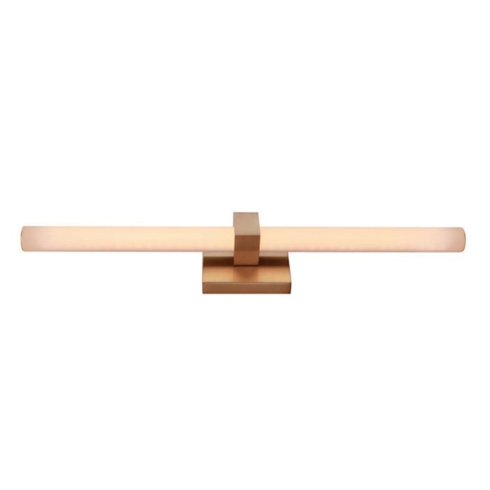 Craftmade Linear 1 Light LED Vanity, Brass/White Opal