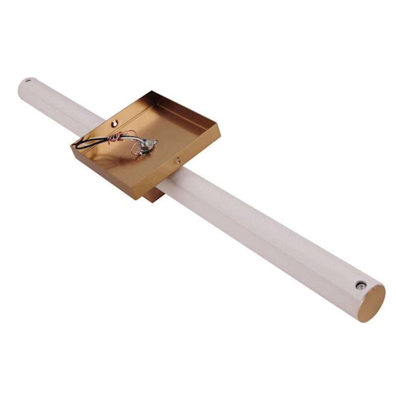 Craftmade Linear 1 Light LED Vanity, Brass/White Opal