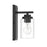 Craftmade Clark 1 Light Wall Sconce, Black/Clear