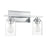 Craftmade Clark 2 Light Vanity, Chrome/Clear