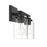 Craftmade Clark 2 Light Vanity, Black/Clear