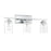 Craftmade Clark 3 Light Vanity, Chrome/Clear