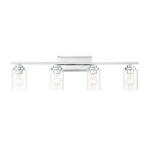 Craftmade Clark 4 Light Vanity, Chrome/Clear