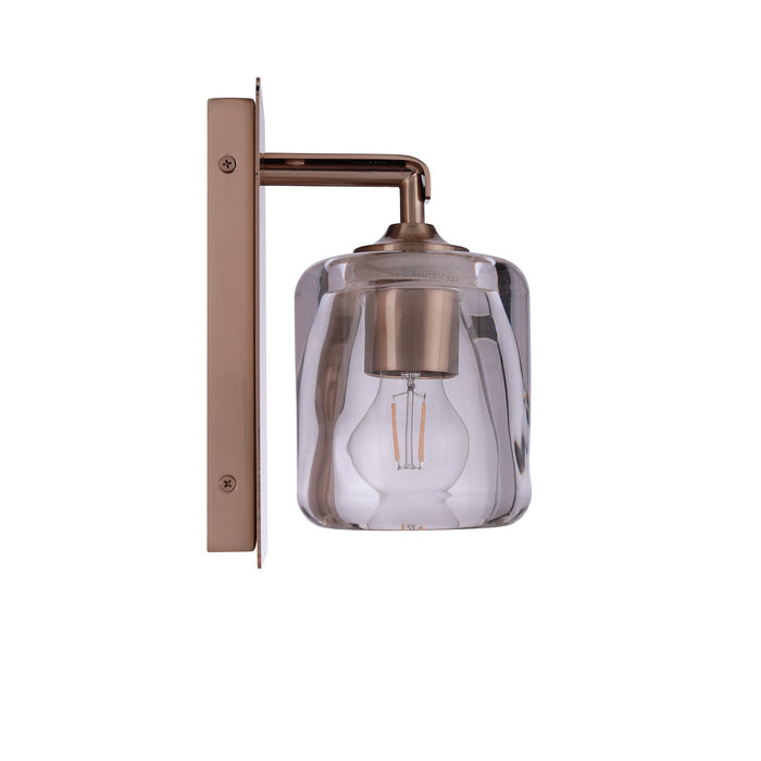 Craftmade Andie 1 Light Wall Sconce, Satin Brass/Clear