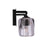 Craftmade Andie 2 Light Vanity, Flat Black/Clear