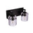 Craftmade Andie 2 Light Vanity, Flat Black/Clear