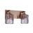 Craftmade Andie 2 Light Vanity, Satin Brass/Clear - 20614SB2