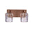 Craftmade Andie 2 Light Vanity, Satin Brass/Clear