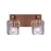 Craftmade Andie 2 Light Vanity, Satin Brass/Clear