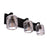 Craftmade Andie 3 Light Vanity, Flat Black/Clear