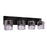 Craftmade Andie 4 Light Vanity, Flat Black/Clear - 20628FB4