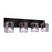 Craftmade Andie 4 Light Vanity, Flat Black/Clear