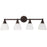 Craftmade Bradley 4 Light Vanity Bronze With White Glass