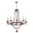 Craftmade Ashwood 10 Light Chandelier Polished Nickel Grey Wood
