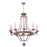 Craftmade Ashwood 10 Light Chandelier Polished Nickel Grey Wood