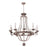 Craftmade Ashwood 10 Light Chandelier Polished Nickel Grey Wood