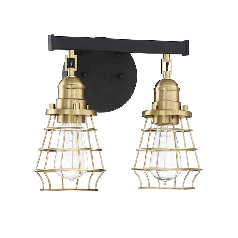 Craftmade Thatcher 2 Light Vanity, Black