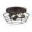 Craftmade Thatcher 3 Light Flushmount, Black