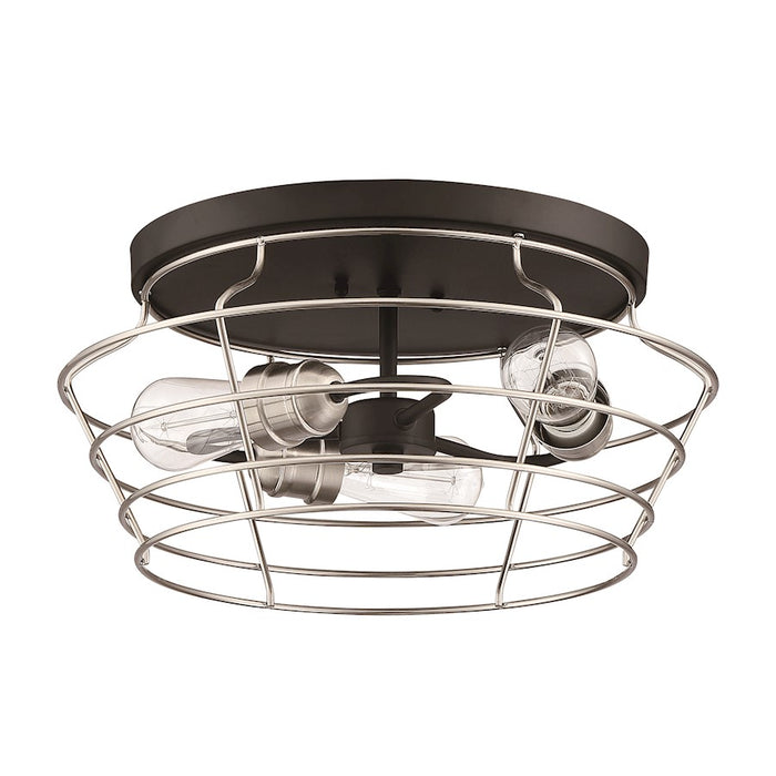 Craftmade Thatcher 3 Light Flushmount, Black