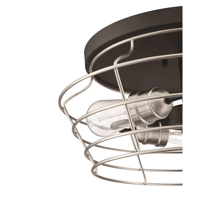 Craftmade Thatcher 3 Light Flushmount, Black