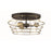 Craftmade Thatcher 3 Light Flushmount, Black