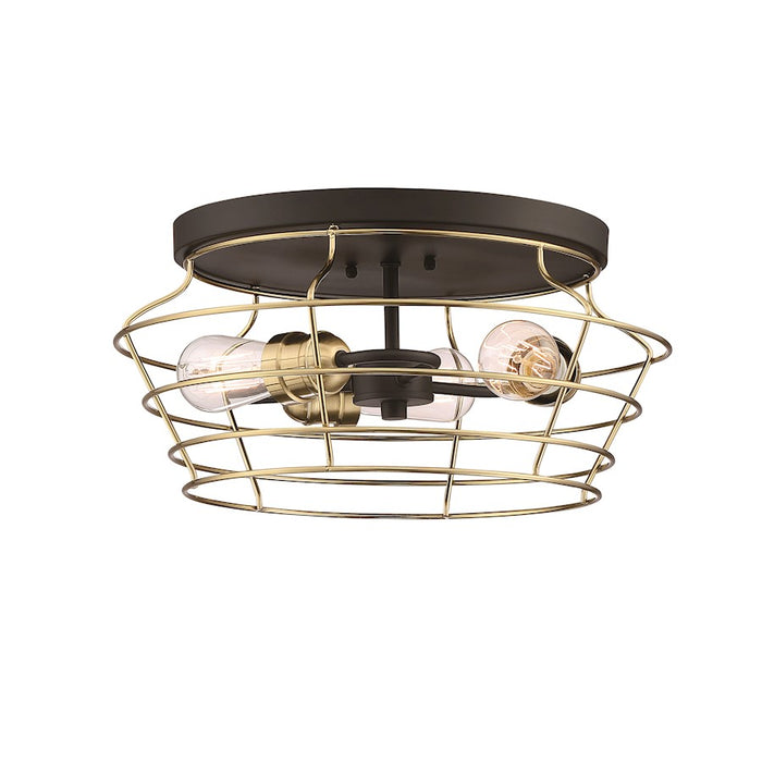 Craftmade Thatcher 3 Light Flushmount, Black