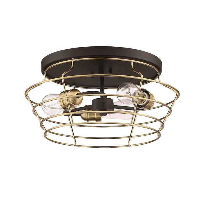 Craftmade Thatcher 3 Light Flushmount, Black