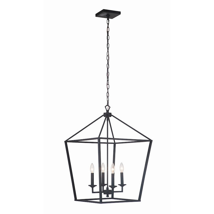 Craftmade Flynt 4 Light Foyer, Flat Black