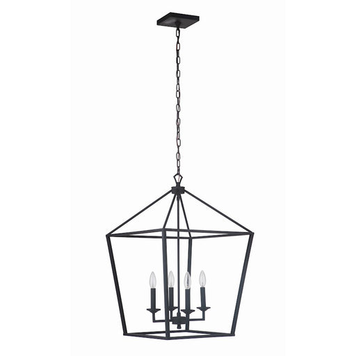Craftmade Flynt 4 Light Foyer, Flat Black