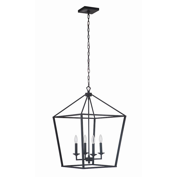 Craftmade Flynt 4 Light Foyer, Flat Black