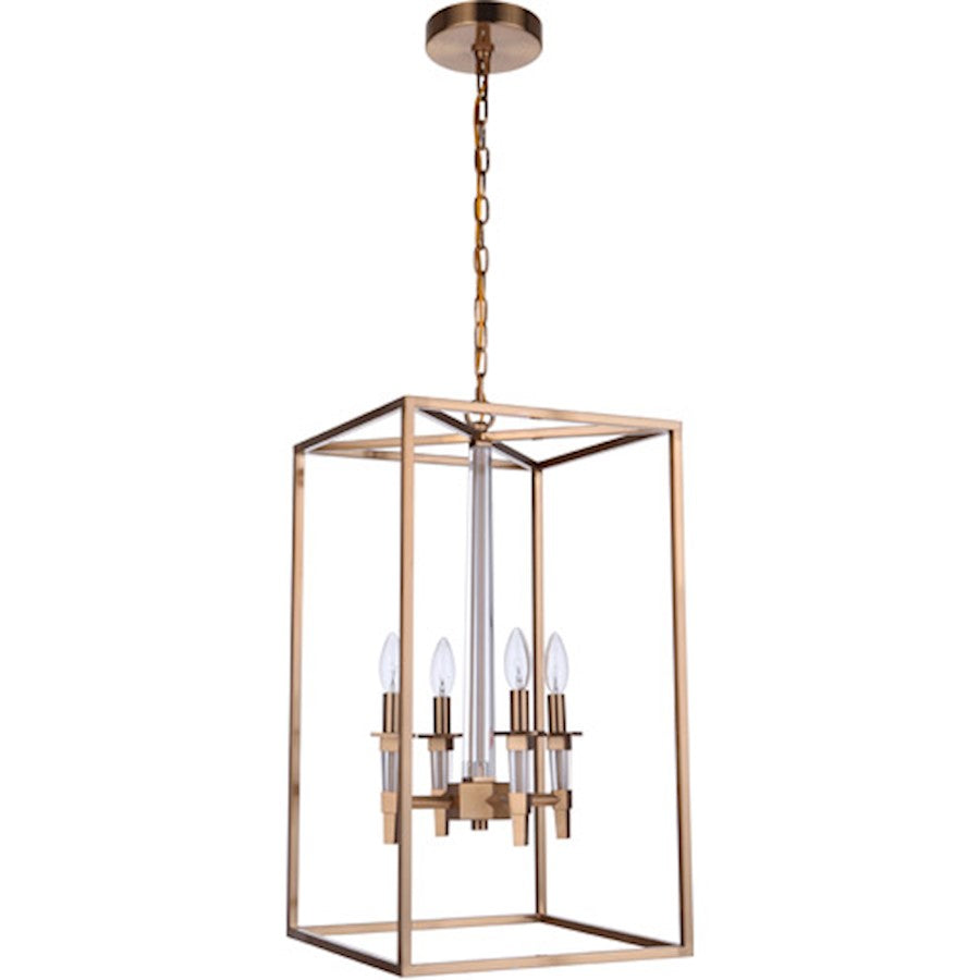 Craftmade Tarryn 4 Light Foyer Pendant Satin Brass