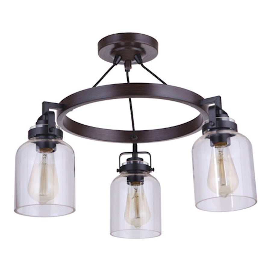 Craftmade Foxwood 3 Light Semi Flushmount