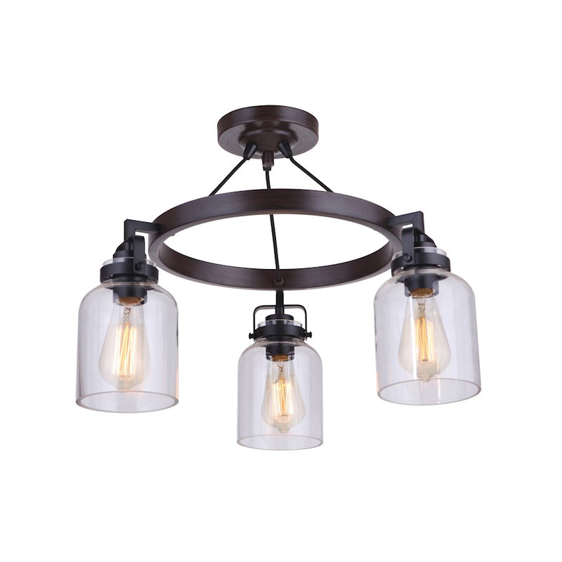Craftmade Foxwood 3 Light Semi Flushmount