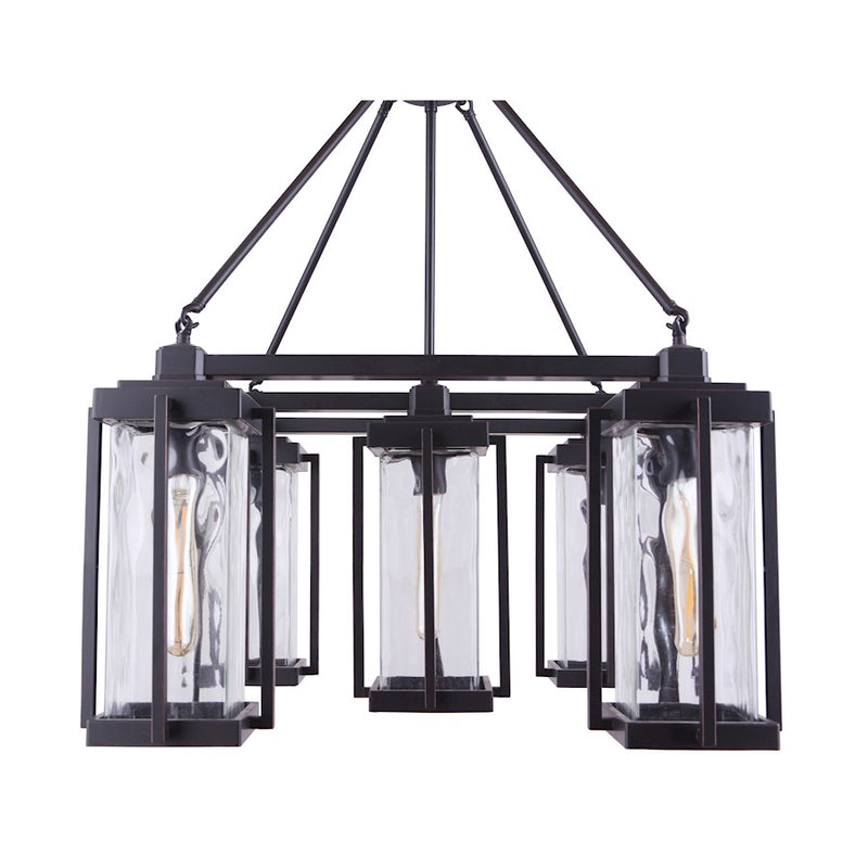 Craftmade Pyrmont 5 Light Outdoor Chandelier Oiled Bronze Gilded