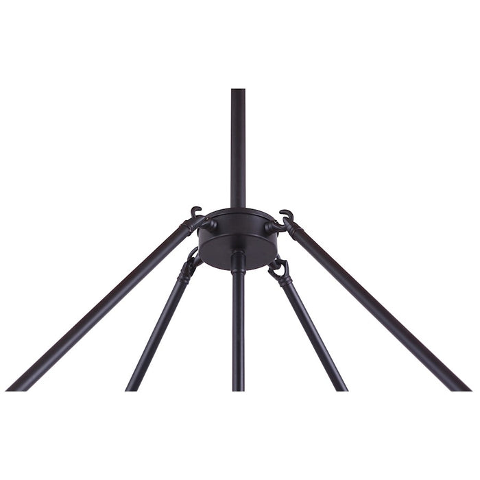 Craftmade Pyrmont 5 Light Outdoor Chandelier Oiled Bronze Gilded