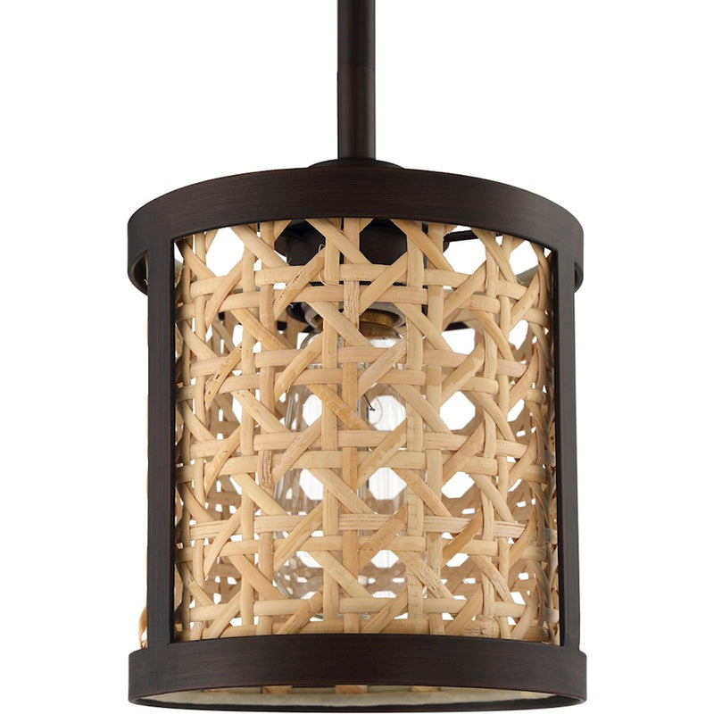 Craftmade Malaya 1 Light Mini Pendant, Aged Bronze Brushed