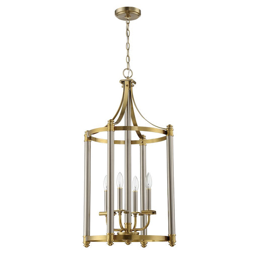 Craftmade Stanza 4 Light Foyer, Polished Nickel/Brass