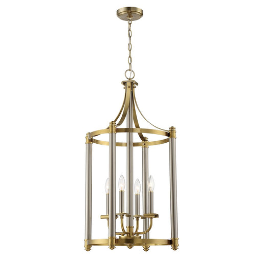 Craftmade Stanza 4 Light Foyer, Polished Nickel/Brass