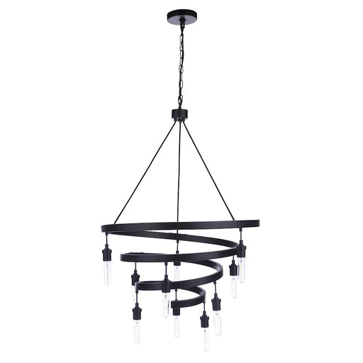 Craftmade Tranquil Chandelier, Flat Black