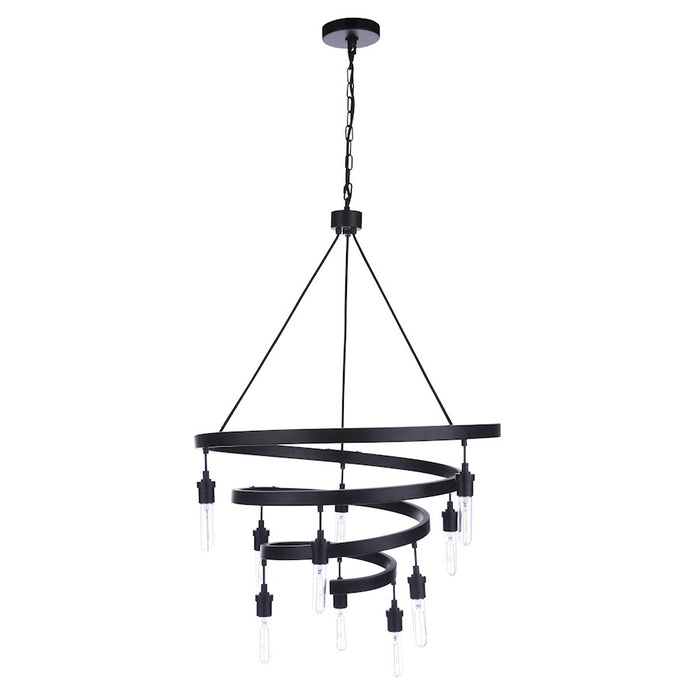 Craftmade Tranquil Chandelier, Flat Black