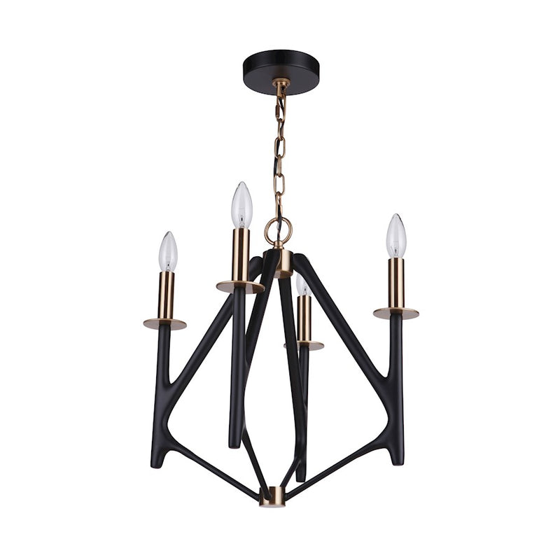 Craftmade Reserve Chandelier, Black/Brass/Nickel
