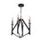 Craftmade Reserve Chandelier, Black/Brass/Nickel