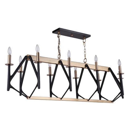 Craftmade Reserve 10 Light Island, Black/Brass/Nickel