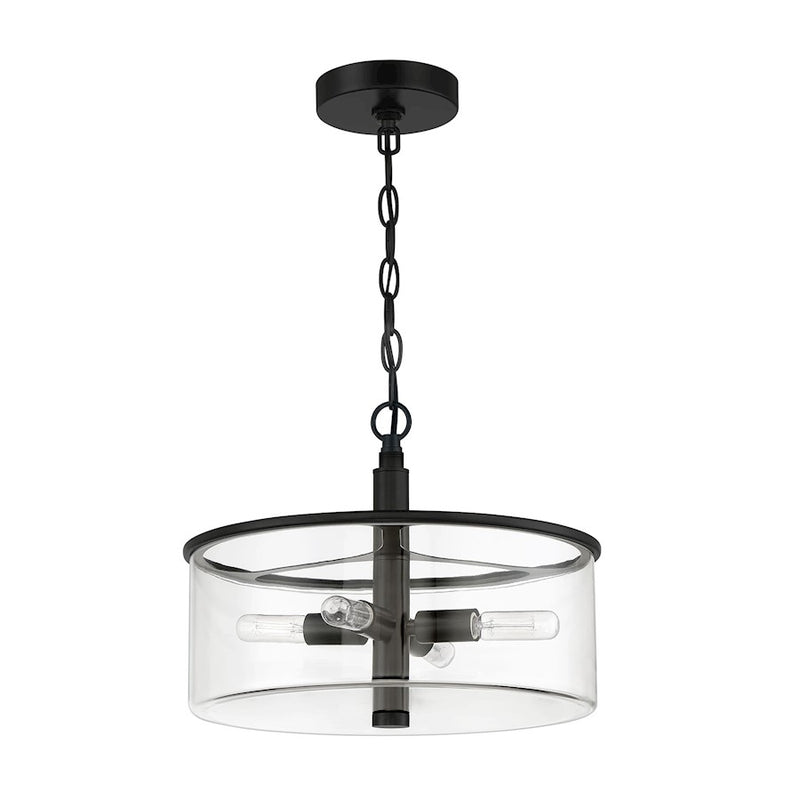Craftmade Hailie 4 Light Convertible Semi Flush Mount, Black