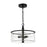 Craftmade Hailie 4 Light Convertible Semi Flush Mount, Black