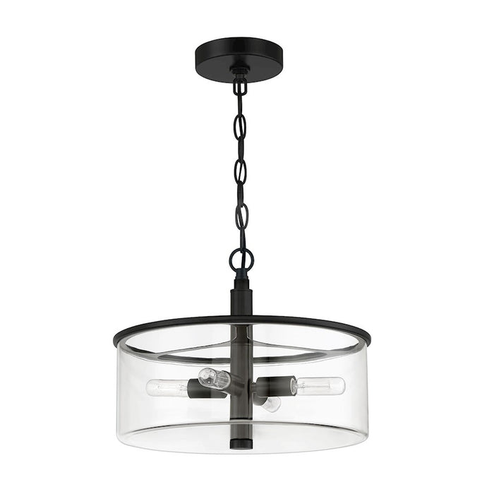 Craftmade Hailie 4 Light Convertible Semi Flush Mount, Black