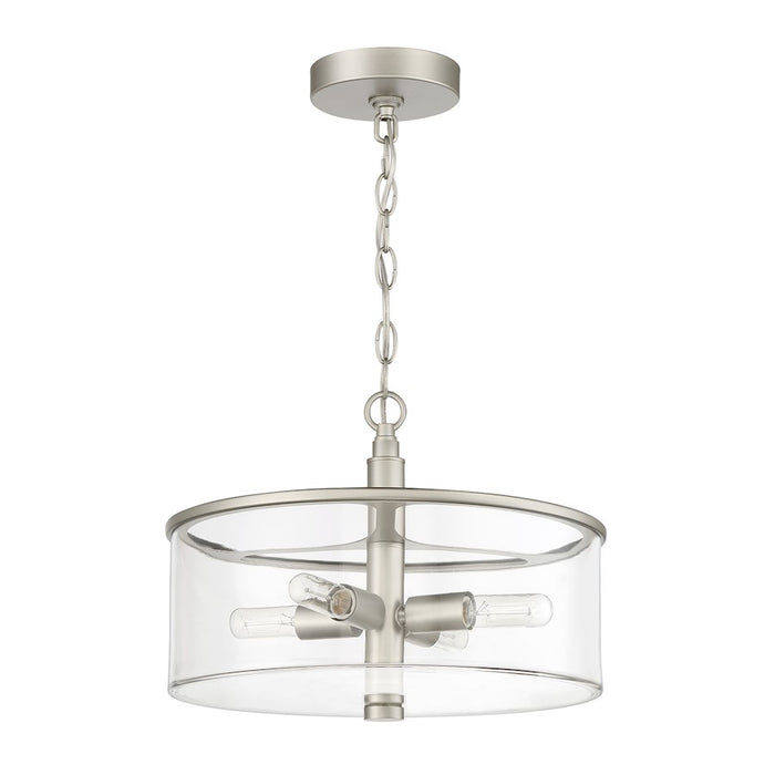 Craftmade Hailie 4 Light Convertible Chandelier, Nickel