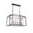 Craftmade Aaron 6 Light Island, Flat Black/Satin Brass